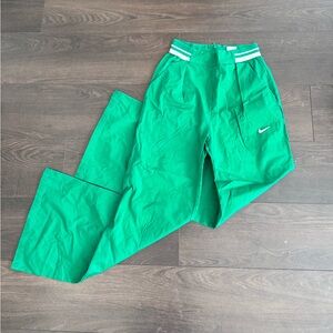 Nike Collection woven wide leg pants in green XS